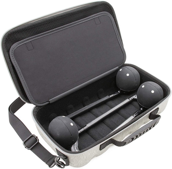 CASEMATIX Travel Case Compatible with up to 3 Otamatone Regular or Neo Instruments - Travel Case with Shoulder Strap and Accessory Storage, Case Only