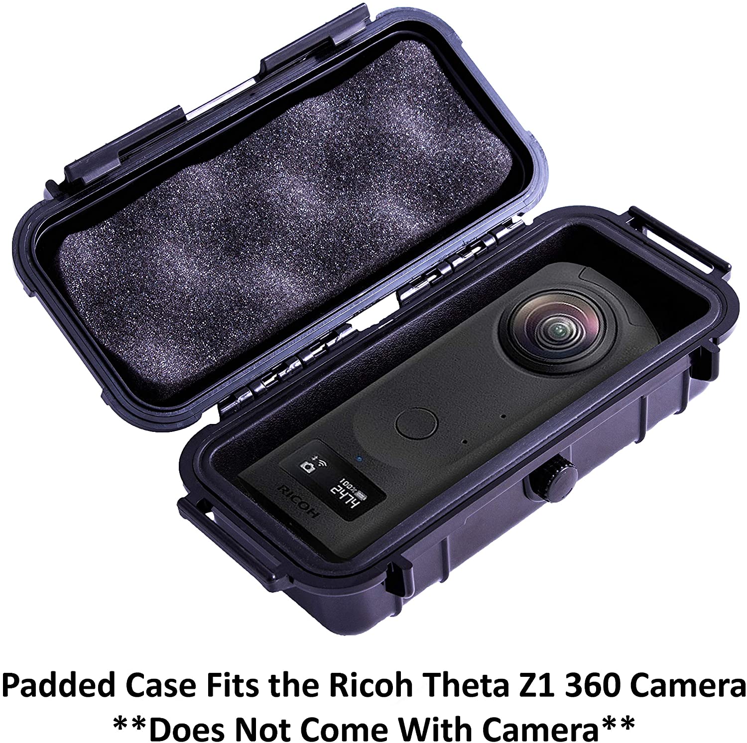 CASEMATIX 7 inch Waterproof 360 Action Camera Case Compatible Ricoh Theta Z1 Degree Camera | Lightweight & Affordable Hard Cases For Microphones, Guns, PS5s More