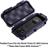CASEMATIX 7 inch Waterproof 360 Action Camera Case Compatible with Ricoh Theta Z1 360 Degree Camera