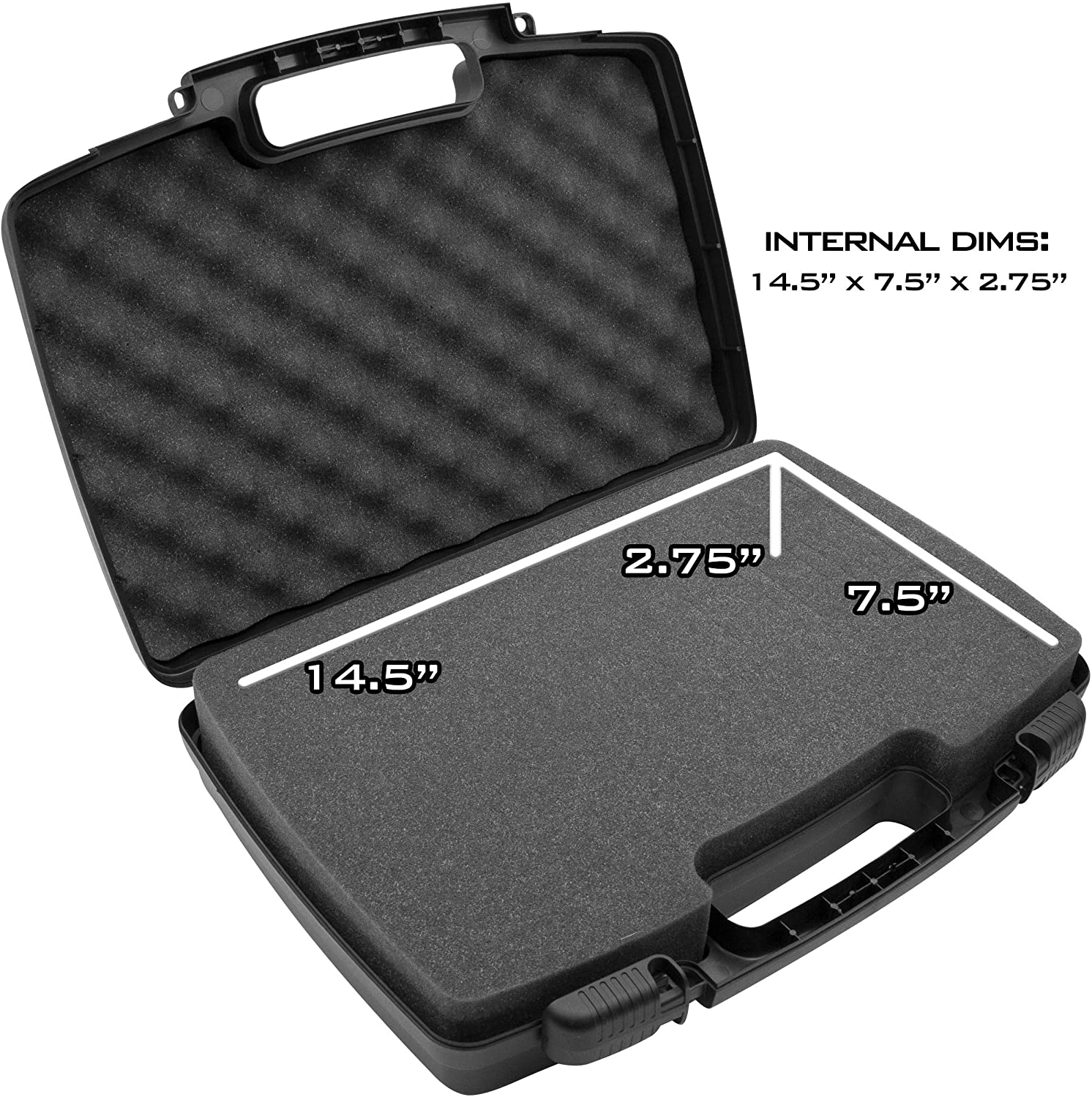 CASEMATIX Miniature Storage Hard Shell Case - 30 Slot Figurine Carrying  Case with Customizable Foam for for Warhammer 40k, DND and More!