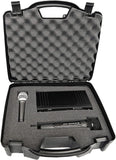 CASEMATIX Hard Shell Wireless Microphone Case with Customizable Foam Compatible with Sennheiser, Shure, Audio Technica, Nady, VocoPro, AKG Systems