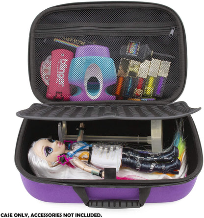 Doll Travel Case Compatible with Rainbow High Dolls and Rainbow Surprise Hair Studio - Protective Carrier with Handle for Dolls