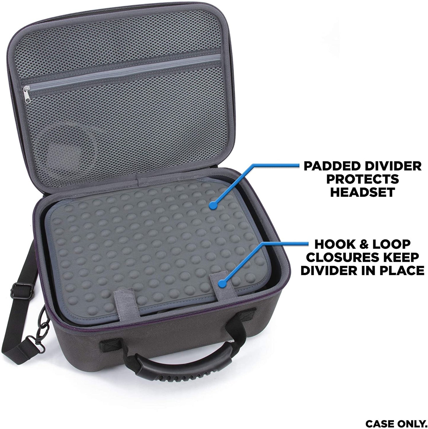 Hard Shell Travel Case Compatible with Oculus Quest 2 - Protective Oculus Quest 2 Case with Impact-Absorbing Foam and Shoulder Strap