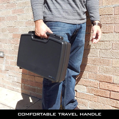Hard Shell Miniature Storage Travel Case - 30 Figurine Miniature Organizer with Foam for Dungeons & Dragons, Warhammer 40K Minis and More!