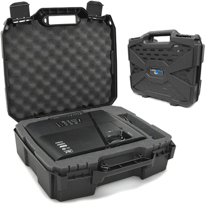 Hard Shell Case Compatible with Epson Projectors VS/EX/PowerLite Models Up to 13" x 10" x 4" - Customizable Foam, Compact Design, USA Made