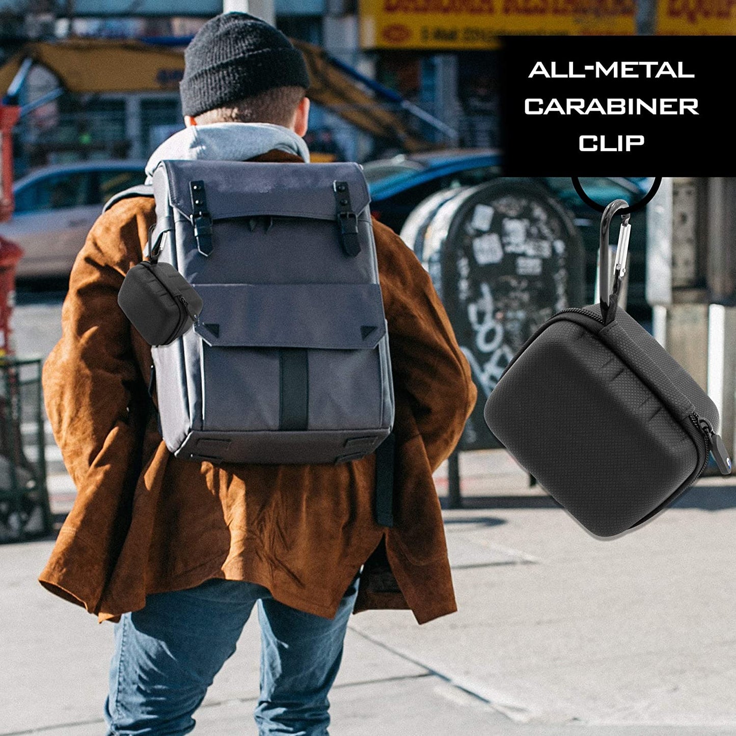 Carry Case Compatible with Zoom F3 Field Recorder Portable 2-Input Track Recorder - Carrying Case Only with Carabiner