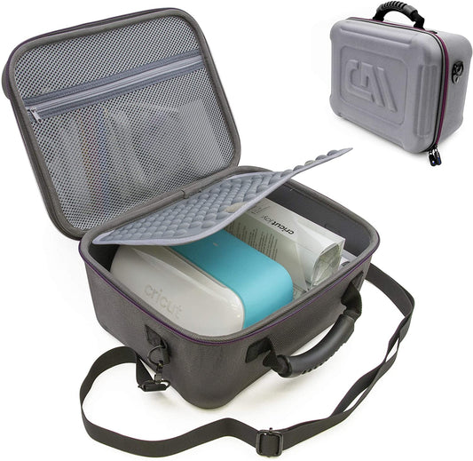 Protective Travel Case Compatible with Cricut Joy Machine & Accessories - Features Custom Housing for Paper Cutter, Padded Divider