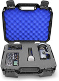 CASEMATIX 17 inch Mobile Podcast Station Travel Case for Microphones, Recorders, Laptops and Cables with Dual Customizable Foam Layers, Case Only