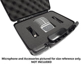 CASEMATIX Studio Microphone Case Compatible with MV51 Digital Large Diaphragm Condenser Mic, MVI Audio Interface, MV88, MVL, Lavalier Mic and More