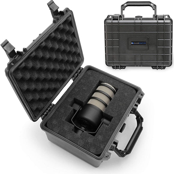 CASEMATIX Waterproof Case Compatible With Rode Podmic Podcasting Microphone Pod Mic