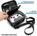 CASEMATIX Hard Shell Travel Case for Google Stadia Controller and Accessories, Includes Custom Impact Absorbing Foam and Shoulder Strap