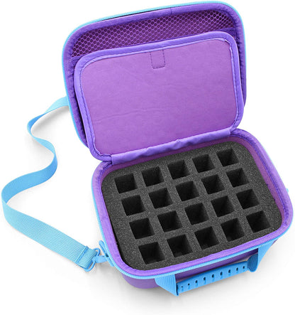 Nail Polish Organizer Case with 20 Nail Polish Holder Foam Slots - Includes Nail Polish Case with Padded Foam and Shoulder Carry Strap Only