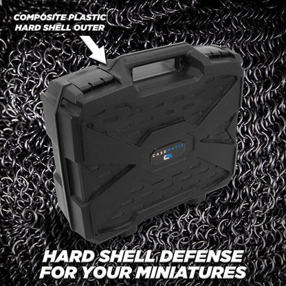 Miniature Storage Hard Shell Figure Case - Dual Layer Foam Miniature Case for Miniatures, Compatible with Warhammer 40k, DND & More!
