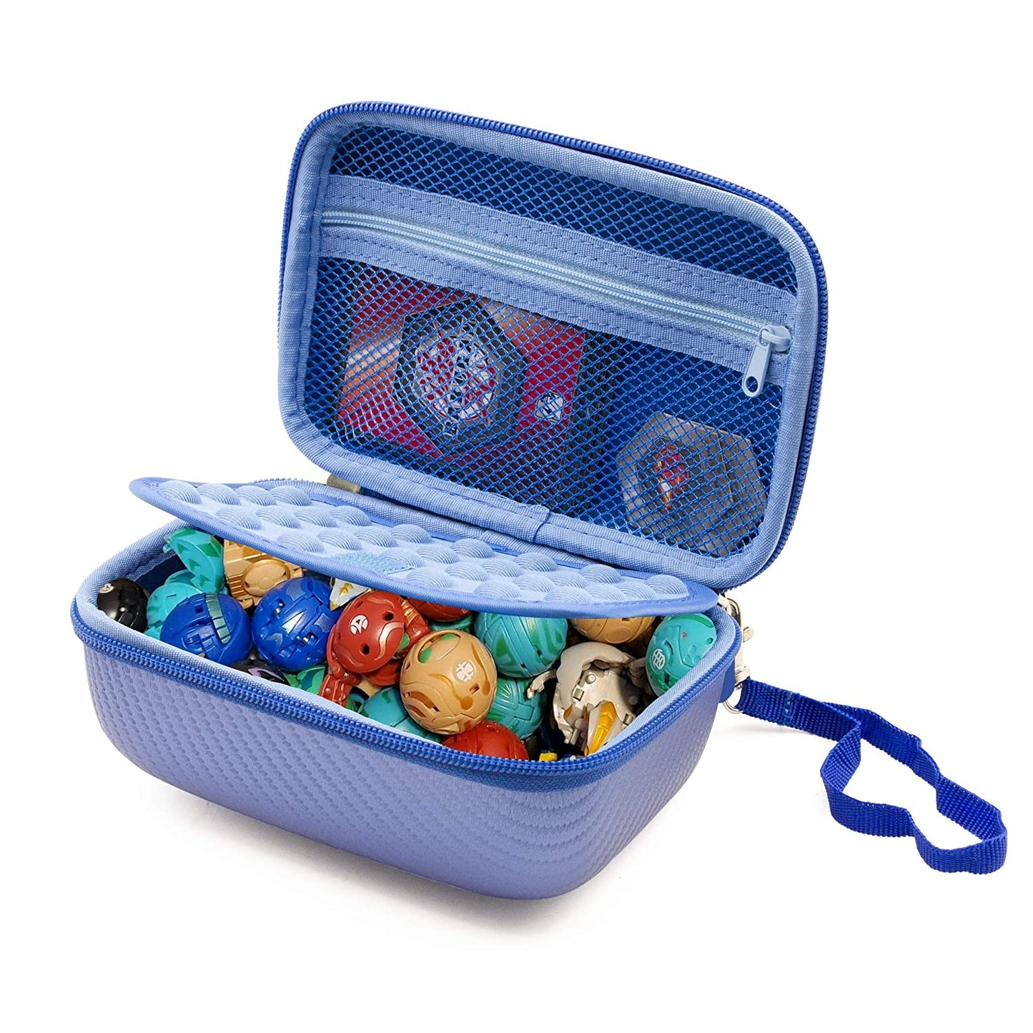 Bakugan Travel Case - Hard Shell Protection for Bakugan Figures, BakuCores & Trading Cards with Padded Divider & Wrist Strap
