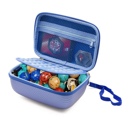 Bakugan Travel Case - Hard Shell Protection for Bakugan Figures, BakuCores & Trading Cards with Padded Divider & Wrist Strap