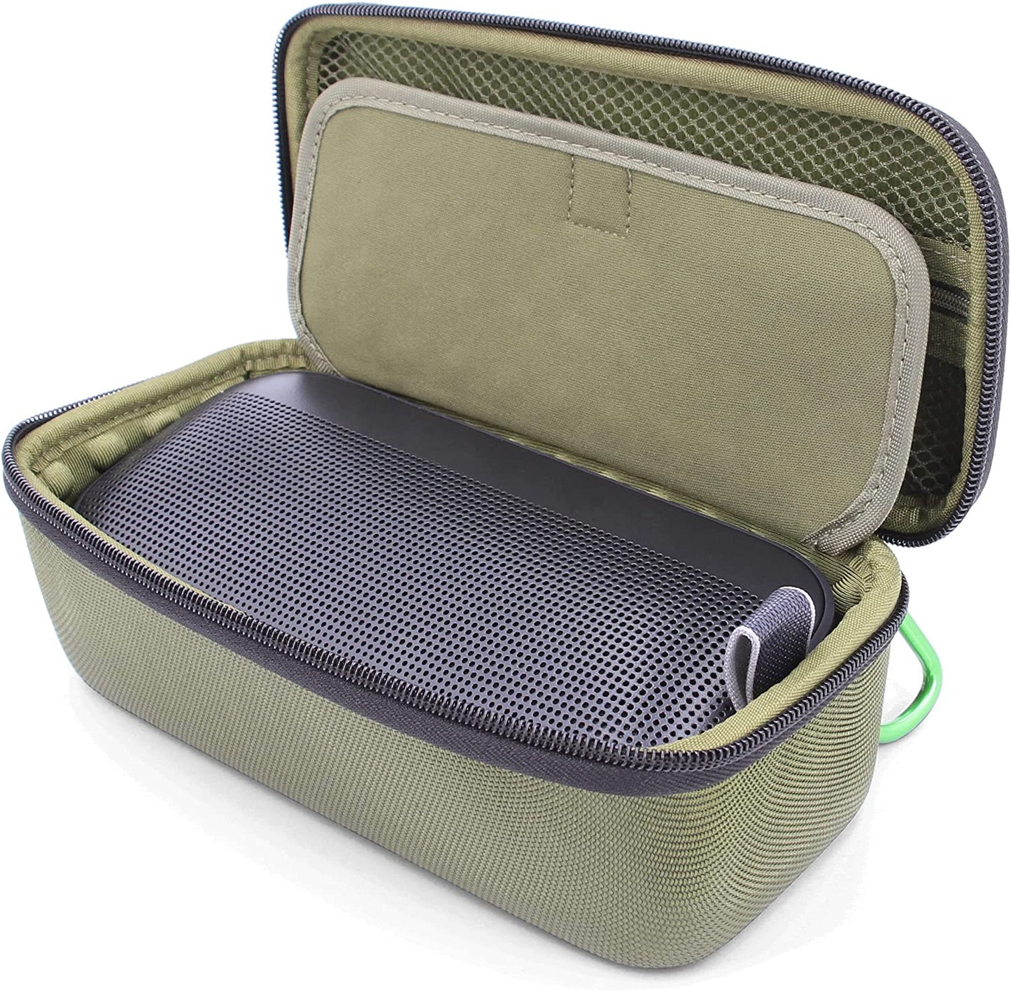 Carry Case Compatible with Bose Soundlink Flex Bluetooth Speaker and Charge Cable, Includes Clip On Carabiner and Rugged Exterior