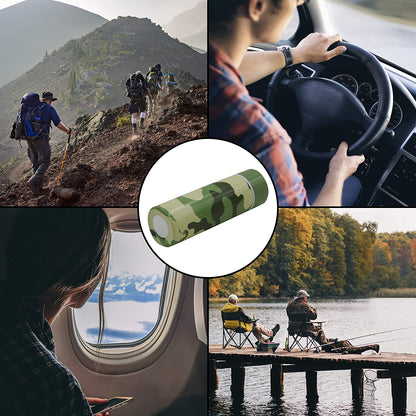 5oz Stainless Steel Pocket Spittoon – Camo Travel Spit Cup for Chew, Wide Mouth, Reusable with Cleaning Brush – Portable Spit Bottle for Car
