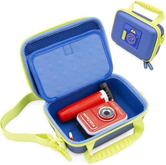Blue Kids Camera Case Compatible with VTech KidiZoom Creator Cam, Tripod & Accessories with EVA Hard Shell and Carry Strap – Case Only