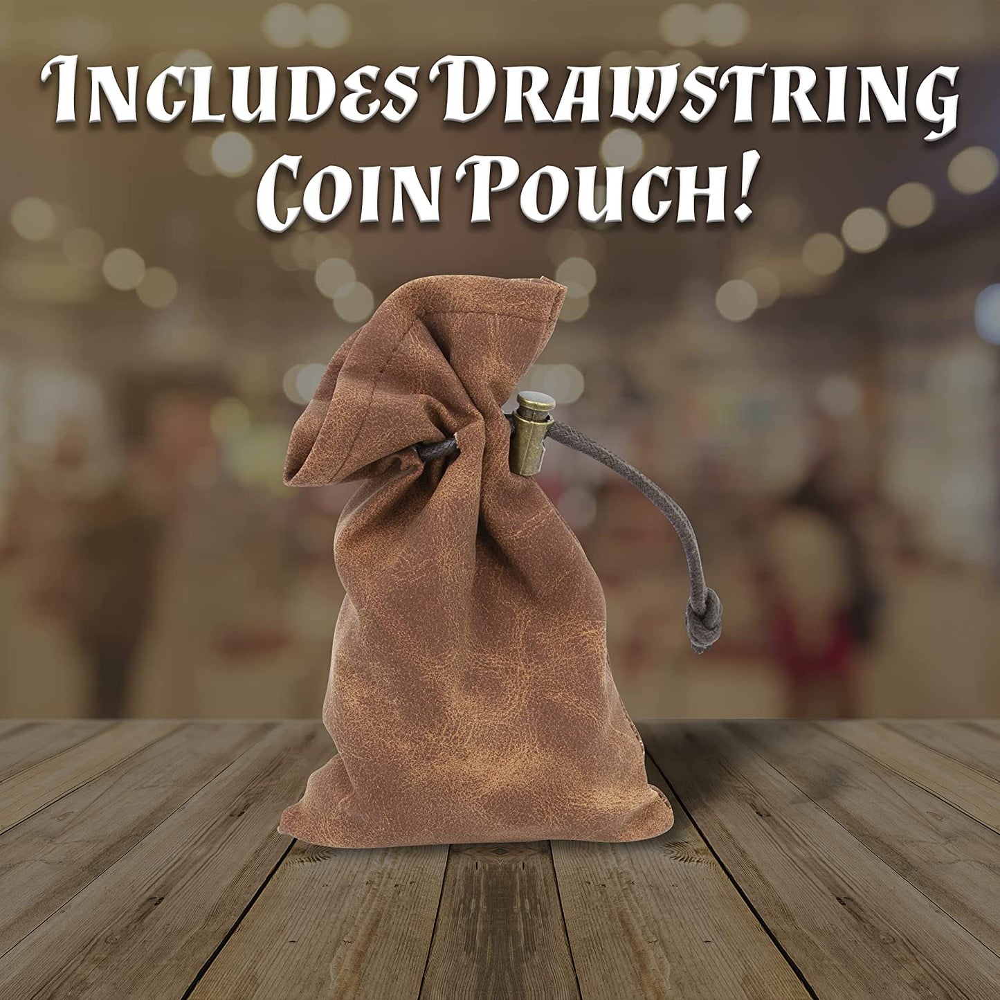 Metal Coins and Carrying Pouch for Tabletop RPG Board Games - 100 Count DND Coins Fantasy Coins with Dragons & Sword and Shield Engraving