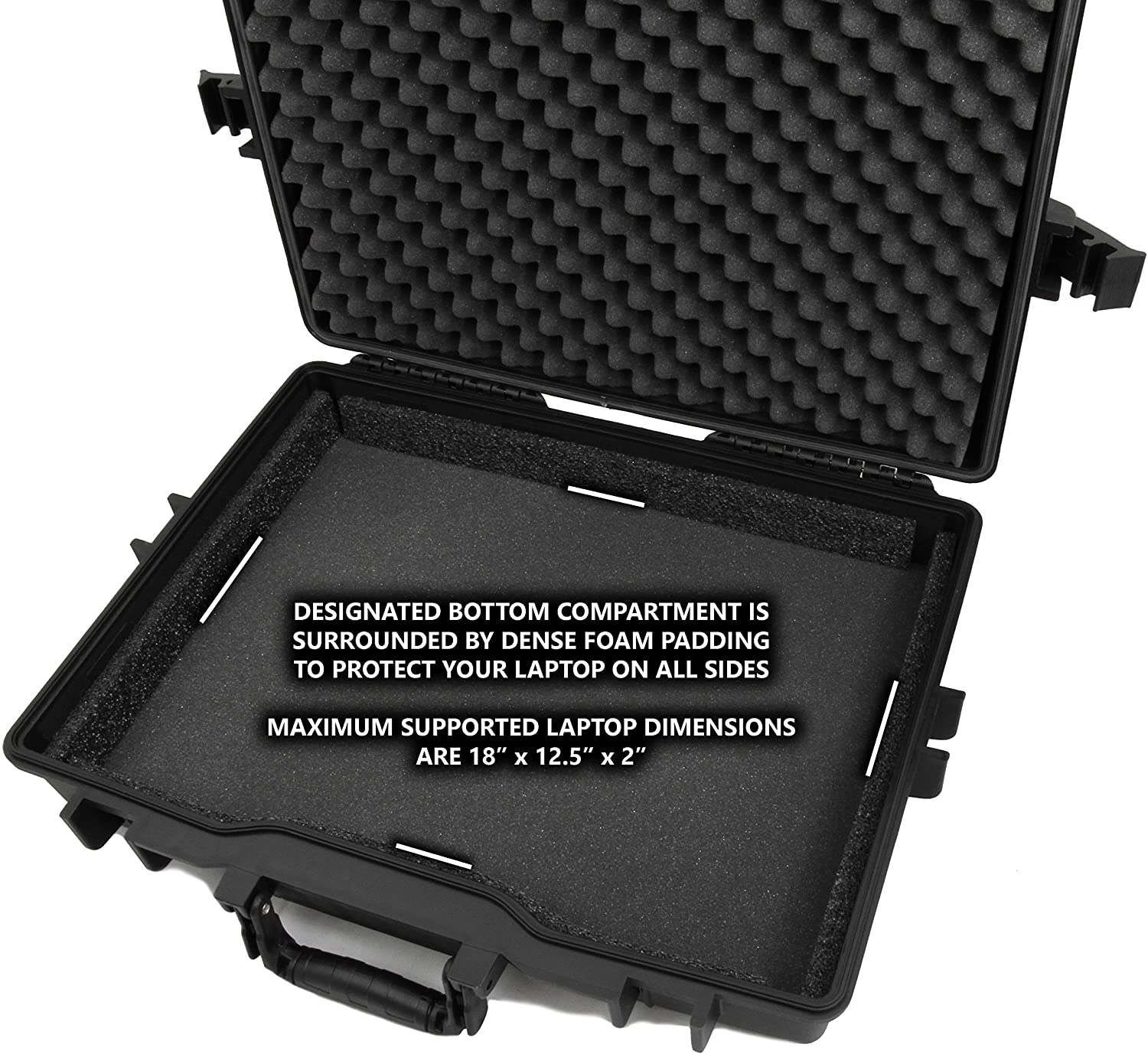 CASEMATIX 17 Elite Custom Waterproof Laptop Case fits Acer Predator Helios 300 Helios 500 Nitro 5 and More Gaming Laptops 15.6 17.3 Lightweight Affordable Hard Cases For Microphones Guns PS5s More