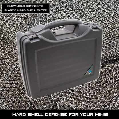 Miniature Storage Hard Shell Figure Case - 80 Slot Figurine Carrying Case with Customizable Foam Compatible with Warhammer 40k, DND & More!