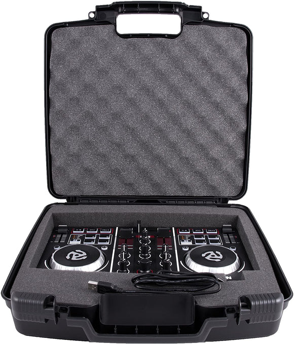 CASEMATIX Protective DJ Controller Carry Case Compatible with Numark Party Mix Starter Mixer in Padded Foam Interior with Hard Shell Exterior