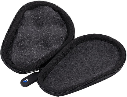 Watch Travel Case for up to 56MM Watches - Hard Shell Exterior, Cushion Foam Interior, Reinforced Zippers & Metal Carabiner - Watch Box Only