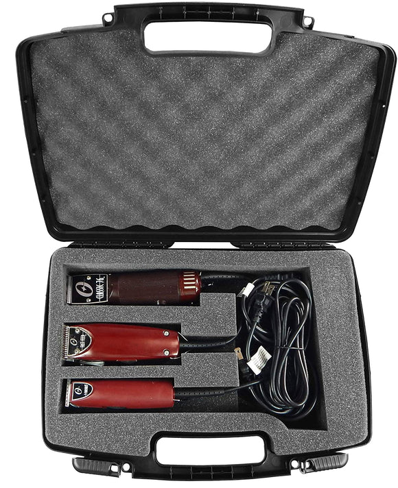 CASEMATIX Barber Case Compatible with Clipper, Trimmer, Finisher - Barber Bag for Stylist Holds Oster Classic 76, Wahl, Andis and Other Accessories