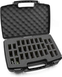 CASEMATIX Hard Shell Miniature Storage Travel Case - 30 Figurine Miniature Organizer with Foam for Dungeons & Dragons, Warhammer 40K Minis and More!