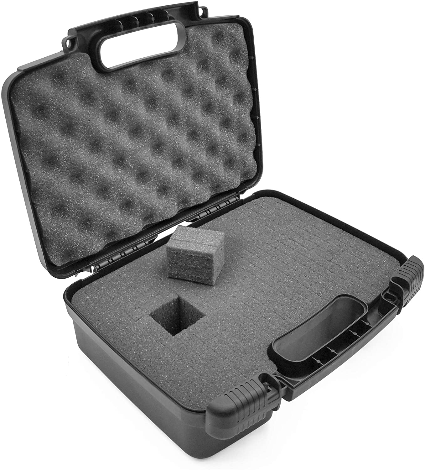 12" Customizable Foam Case for Portable Electronics - Hard Carrying Case with Impact-Absorbing Pre-Diced Foam Interior