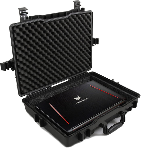 CASEMATIX 17" Elite Custom Waterproof Laptop Case fits Acer Predator Helios 300, Helios 500, Nitro 5 and More Gaming Laptops 15.6"-17.3"