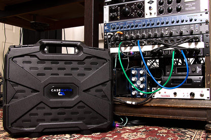 17" Mobile Podcast Station Case Compatible with Microphones, Recorders & Laptops and More - Dual Customizable Foams Protect Audio Recording Devices