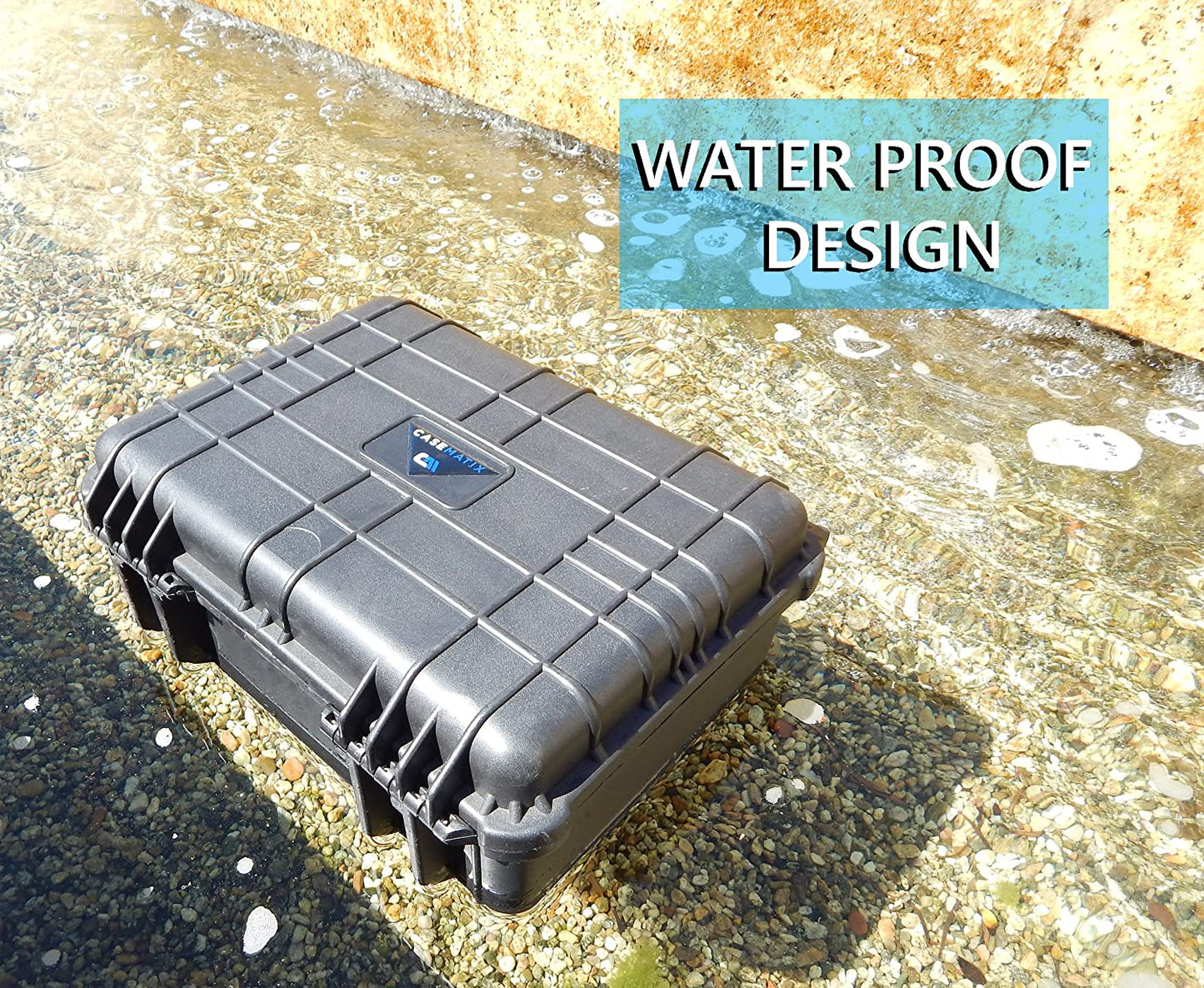 16" Waterproof DSLR Video Camera Bag Case Fits Nikon SLR Camera D3400 D3500 D850 D750 D7500 D5600 D5500 D500 and More in Customizable Foam - Case Only