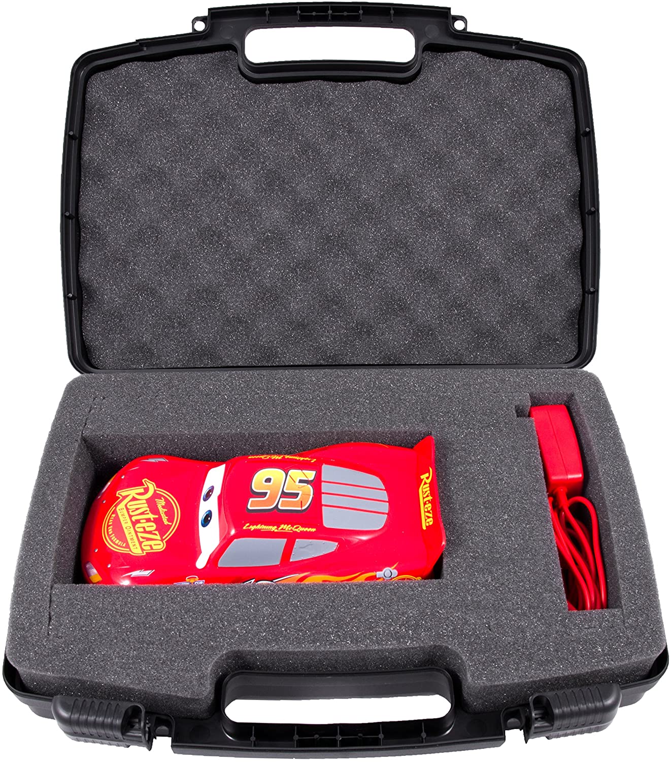 Garage Box RC Car Carry Case Compatible with Sphero Ultimate Lightning McQueen - Hard Shell Protection with Precut Foam Compartments
