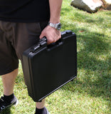 CASEMATIX 15.5" Hard Travel Case with Padlock Rings and Customizable Foam - Fits Accessories up to 13.25" x 10.5" x 2"
