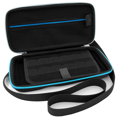 Travel Case Compatible with Nintendo Switch OLED Model with 12 Game Slots, Non-Scratch Divider for Screen Protection, Accessory Storage
