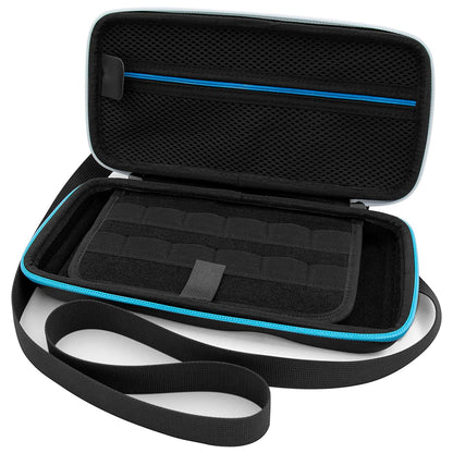 Travel Case Compatible with Nintendo Switch OLED Model with 12 Game Slots, Non-Scratch Divider for Screen Protection, Accessory Storage