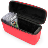 CASEMATIX Graded Card Case Compatible with 30+ BGS PSA FGS Graded Sports Trading Cards, Red