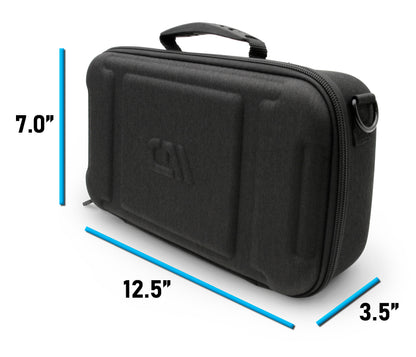 12.75" Hard Shell EVA Travel Case with Shoulder Strap and Padded Divider - Fits Accessories up to 11.5" x 5.5" x 2"