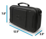 CASEMATIX 12.75" Hard Shell EVA Travel Case with Shoulder Strap and Padded Divider - Fits Accessories up to 11.5" x 5.5" x 2"