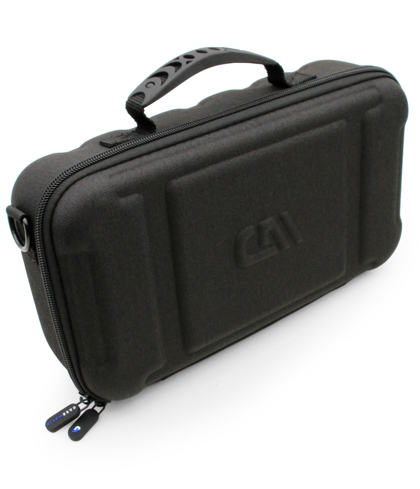 12.75" Hard Shell EVA Travel Case with Shoulder Strap and Padded Divider - Fits Accessories up to 11.5" x 5.5" x 2"