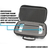 CASEMATIX Travel Case Compatible with Logitech G Cloud Gaming Handheld Console and Portable Handheld Gaming Accessories in Precision Cut Foam