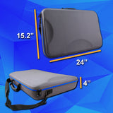 CASEMATIX 24" Hard Shell EVA Travel Case with Shoulder Strap and Protective Foam Interior - Fits Accessories up to 22.5" x 13.5" x 2.75"