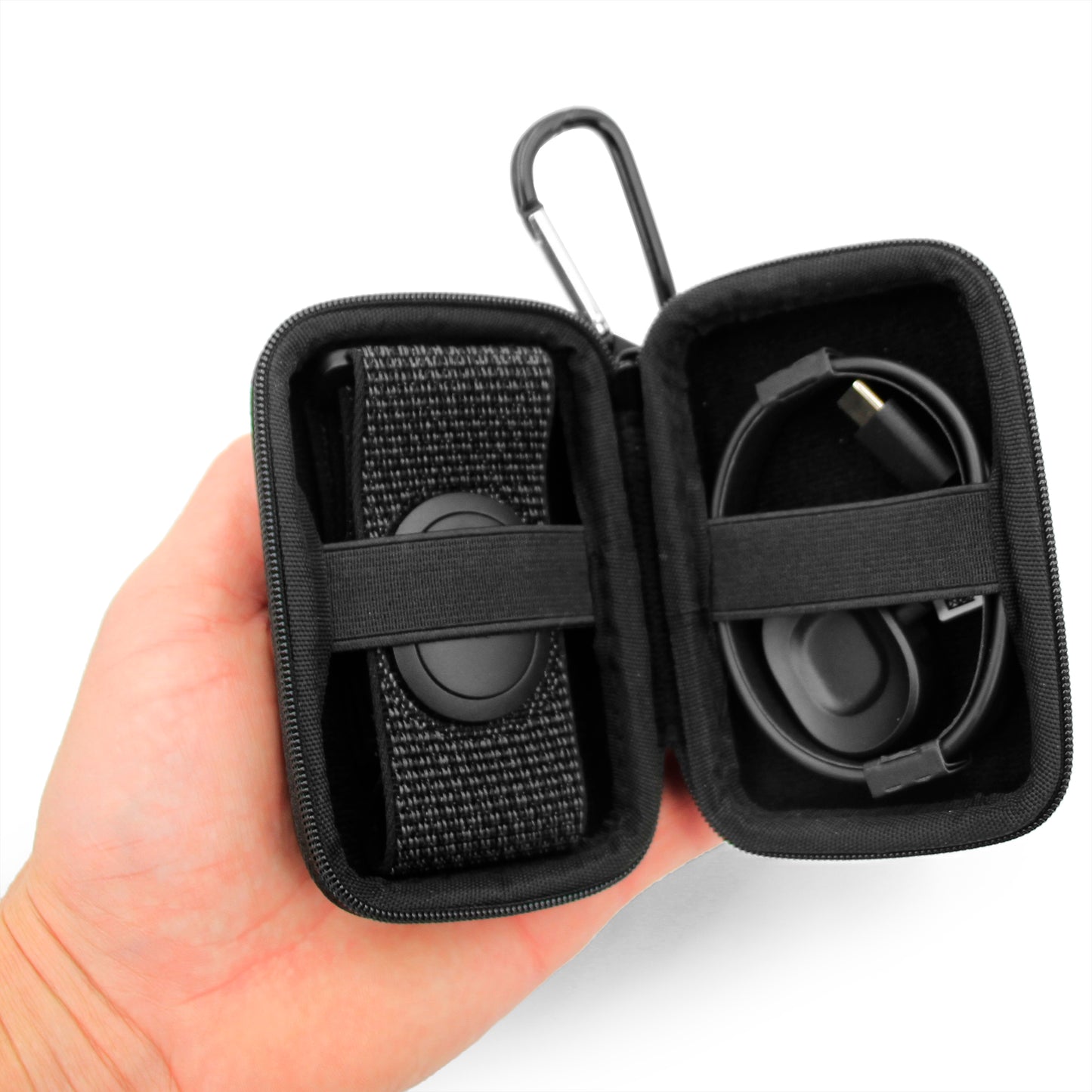 Clip On Carry Case Compatible With Peloton Heart Rate Monitor Armband and Charging Adapter, Includes Case Only