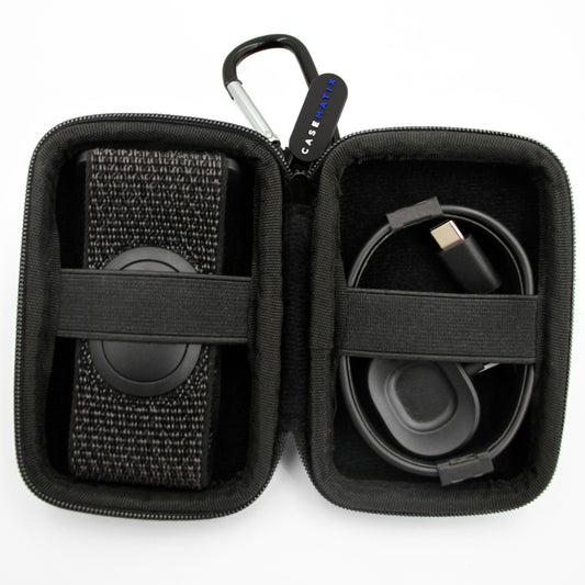 Clip On Carry Case Compatible With Peloton Heart Rate Monitor Armband and Charging Adapter, Includes Case Only