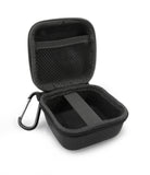 CASEMATIX 3.75" Hard Shell EVA Travel Case with Carabiner Clip - Fits Accessories up to 3.25" x 3.25" x 1.75"