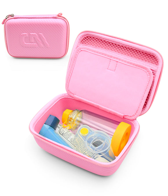 CASEMATIX Travel Asthma Inhaler Case Medicine Bag Fits Inhaler, Mouth Masks, Spacer Chamber and More Asthma Relief Accessories