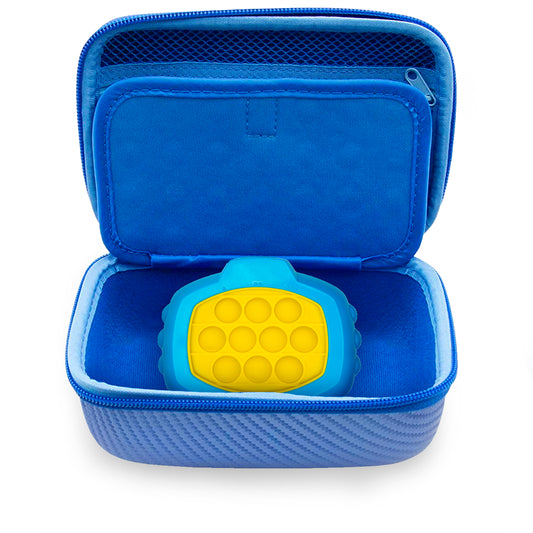 Toy Case Compatible with Pop It! Pro Game Light-up Fidget Toy - Blue Carry Case Only for Sensory Toys