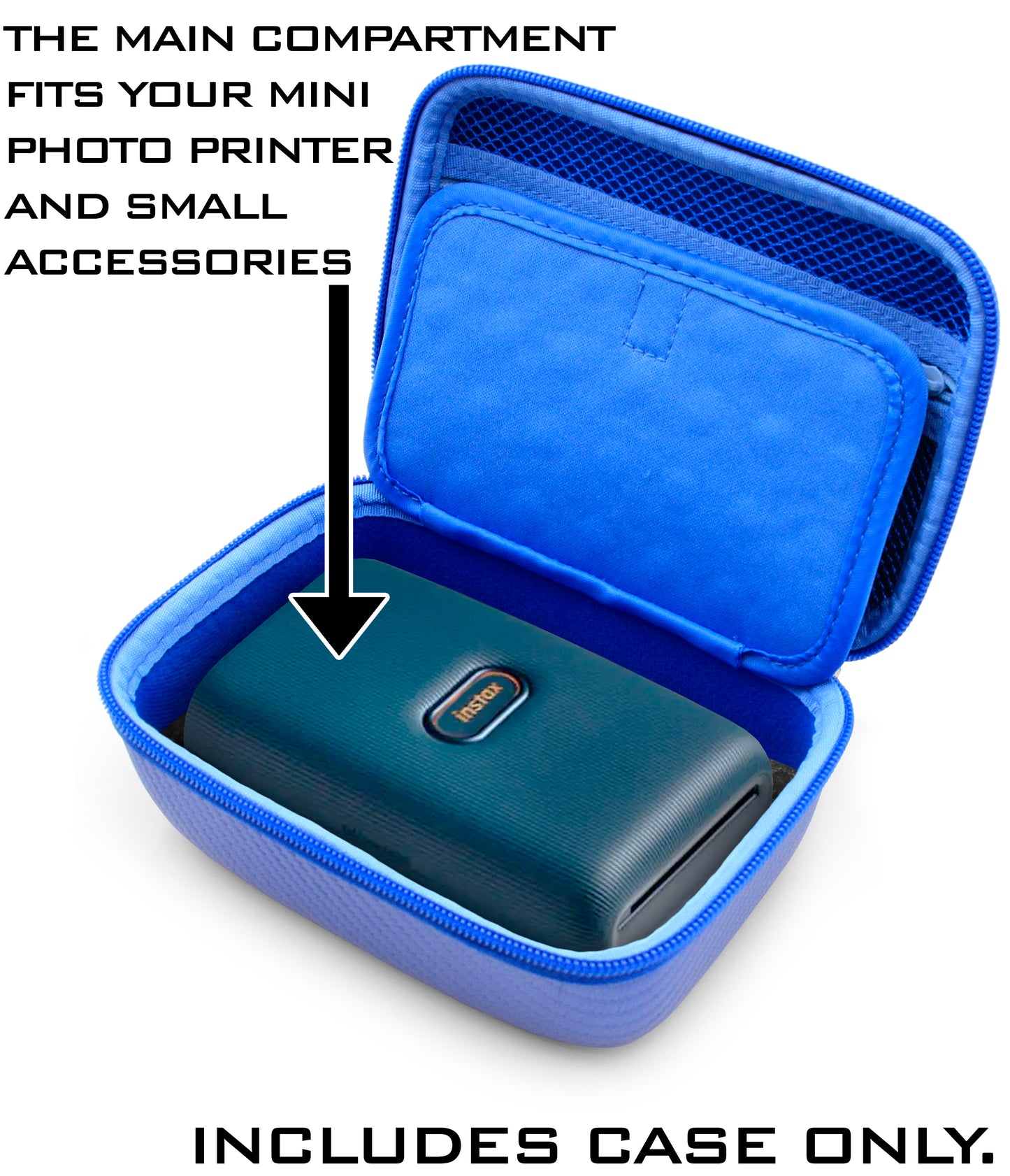 Travel Carrying Case for Fujifilm Instax Mini Link Smartphone Photo Printer and Instant Film, Includes EVA Carry Case Only with Foam