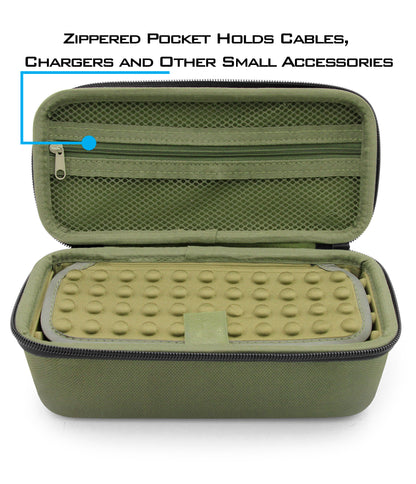 Travel Case Compatible With Sonos Roam Portable Smart Speaker and Charger Cable Accessories – Padded Impact Resistant with Carabiner